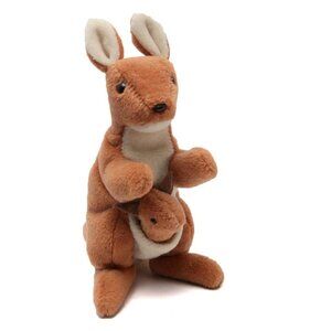 Vintage TY Beanie Baby POUCH Kangaroo Joey 1996 Stuffie Toy Plush Australia